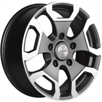 Фото колесного диска Khomen KHW 1725 6.5x17 5*139.7 ET40 DIA98.5 Gray-FP Литой