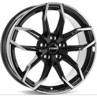Rial Lucca 6.5x17 4*100 ET49 DIA54.1 Diamond Black Front Polished Литой