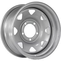 Фото колесного диска Trebl Off-road 02 7x16 5*139.7 ET10 DIA110.1 Silver Штампованный