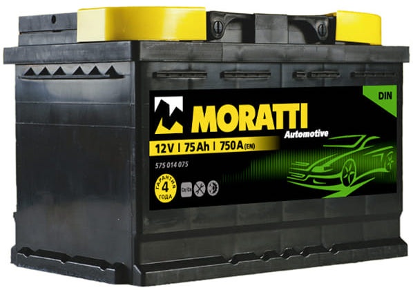 Фото аккумулятора АКБ MORATTI 6СТ-75 пп