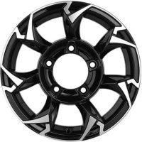 Khomen KHW 1505 5.5x15 5*139.7 ET5 DIA98.5 Black-FP Литой