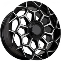 Фото колесного диска Kipardo KF65 7.5x17 4*98 ET38 DIA73.1 Gloss Black Machined Face Литой