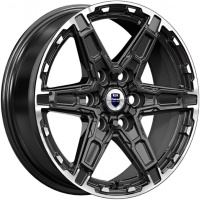 K&K Дистрикт 8x18 6*114.3 ET46 DIA67.1 Черный бриллиант Литой