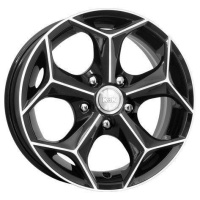 K&K Кристалл 6x15 5*108 ET52.5 DIA63.3 Алмаз черный Литой