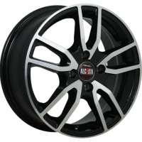 Alcasta M57 6.5x16 5*114.3 ET45 DIA60.1 BKF Литой