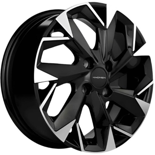 Фото колесного диска Khomen KHW 1508 6x15 4*100 ET40 DIA60.1 Black-FP Литой