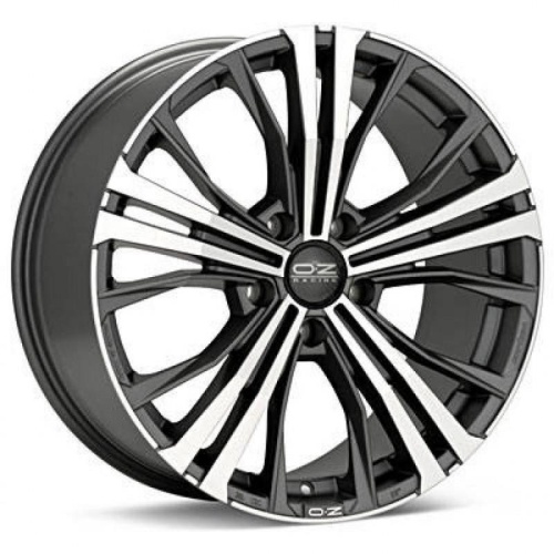 OZ Cortina 9.5x20 5*112 ET52 DIA79 Matt Dark Graphite Diamond Cut Литой