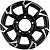 Фото колесного диска Khomen KHW 1505 5.5x15 5*139.7 ET5 DIA98.5 Black-FP Литой