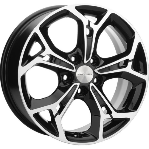 Фото колесного диска Khomen KHW 1702 7x17 5*108 ET43 DIA65.1 Black-FP Литой