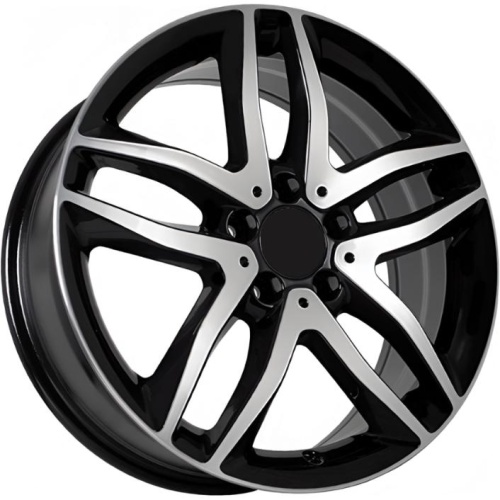 Фото колесного диска FF 8037 7x18 5*112 ET46 DIA66.6 Black Machined Face Литой