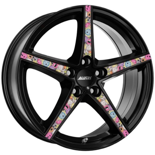 Фото колесного диска Alutec Raptr 8x18 5*114.3 ET45 DIA70.1 Diamond Black With Stickerbomb Литой