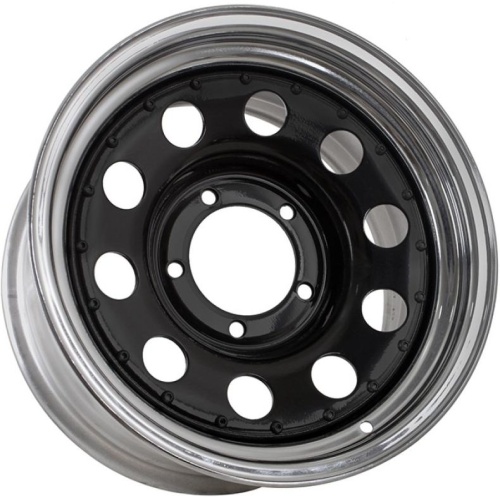 Фото колесного диска Grizzly SW04 8x16 5*139.7 ET0 DIA110.1 Black Inner + Chrome Outer Rim Литой
