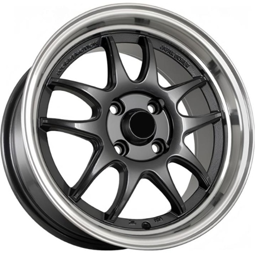 Фото колесного диска FF JT072 7x15 4*100 ET35 DIA73.1 Gunmetal Machine Lip Литой