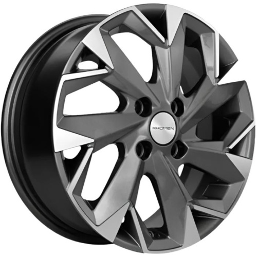 Фото колесного диска Khomen KHW 1508 6x15 4*100 ET40 DIA60.1 Gray-FP Литой