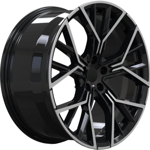 Фото колесного диска BMW 811M 10x21 5*112 ET30 DIA66.6 Gloss Black Face Кованый