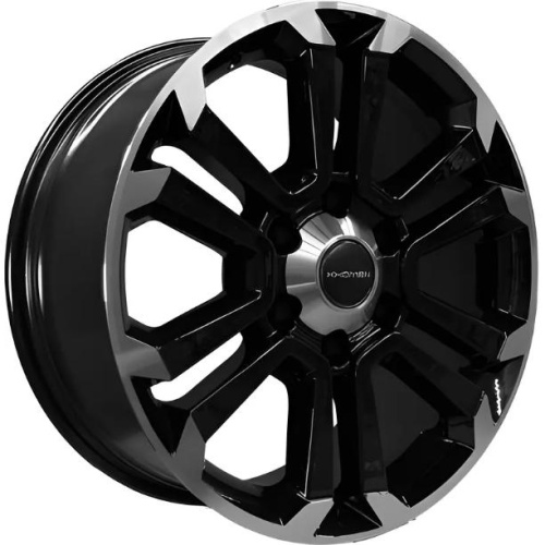 Фото колесного диска Khomen KHW 1817 7.5x18 6*139.7 ET45 DIA93.1 Black-FP Литой