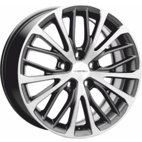 Фото колесного диска Khomen KHW 1705 7x17 5*108 ET40 DIA60.1 Gray-FP Литой