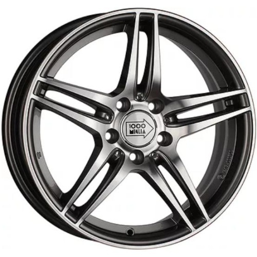 Фото колесного диска 1000 Miglia MM037 7.5x17 5*112 ET47 DIA66.6 Anthracite Polished Литой