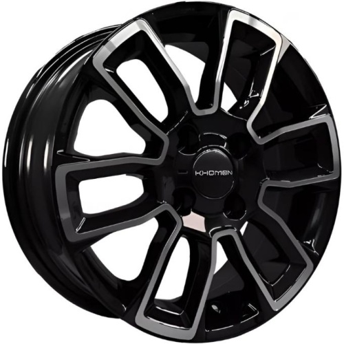 Фото колесного диска Khomen KHW 1406 5.5x14 4*100 ET46 DIA54.1 Black-FP Литой