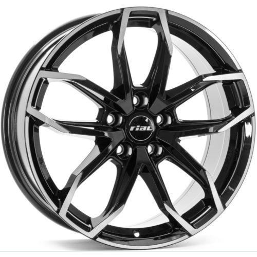 Rial Lucca 6.5x17 4*100 ET49 DIA54.1 Diamond Black Front Polished Литой