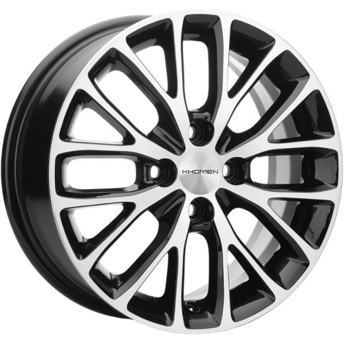 Фото колесного диска Khomen KHW 1506 6x15 4*100 ET48 DIA54.1 BKF Литой