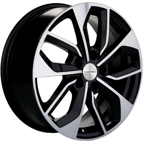 Фото колесного диска Khomen KHW 1703 7x17 5*114.3 ET39 DIA60.1 Black-FP Литой