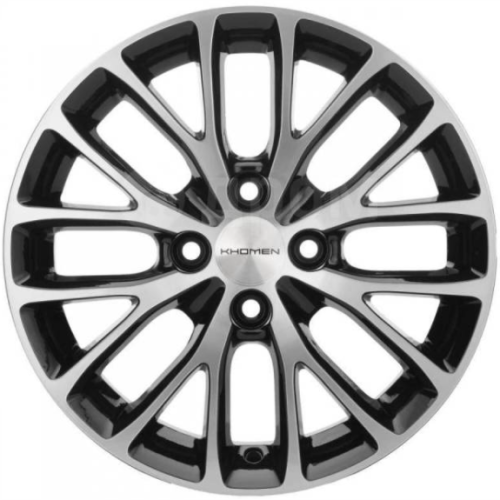 Фото колесного диска Khomen KHW 1506 6x15 4*100 ET40 DIA60.1 Black-FP Литой