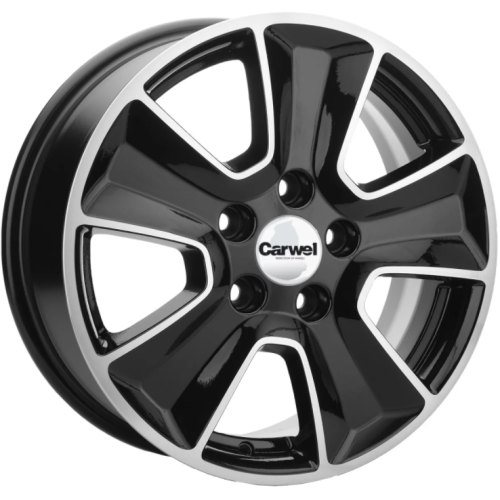 Фото колесного диска Khomen KHW 1601 6.5x16 5*110 ET45 DIA67.1 Black-FP Литой