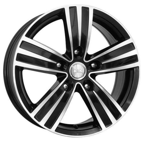 K&K да Винчи 6.5x16 5*108 ET43 DIA67.1 Алмаз черный Литой