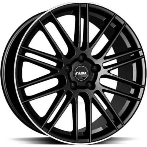 Rial Kibo 8x18 5*112 ET42 DIA70.1 Diamond Black Horn Polished Литой
