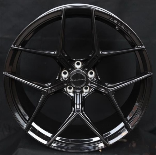 Brixton PF7 Zeekr 9x22 5*108 ET35 DIA63.3 Satin Black Red Lip Кованый