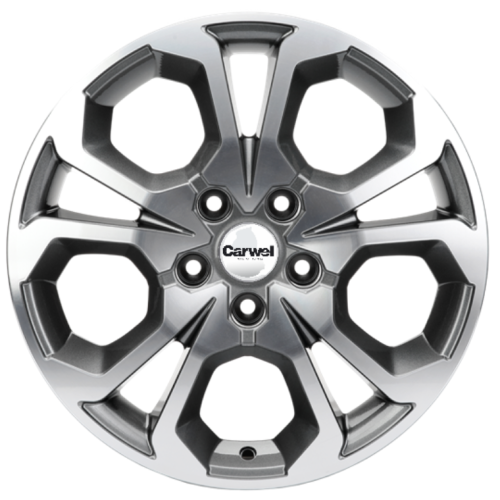 Фото колесного диска Khomen KHW 1711 6.5x17 5*114.3 ET50 DIA66.1 Gray-FP Литой